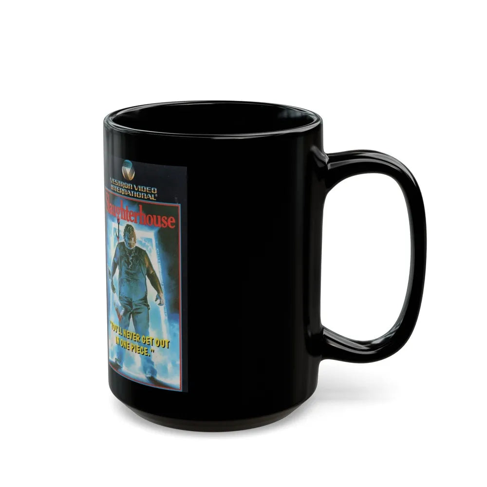 SLAUGHTERHOUSE (VHS COVER) - Black Coffee Mug-Go Mug Yourself
