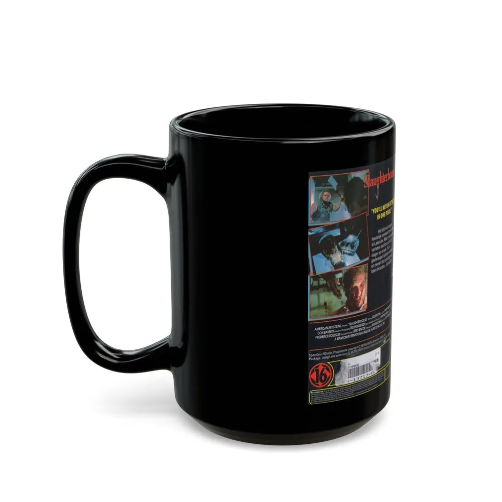 SLAUGHTERHOUSE (VHS COVER) - Black Coffee Mug-Go Mug Yourself