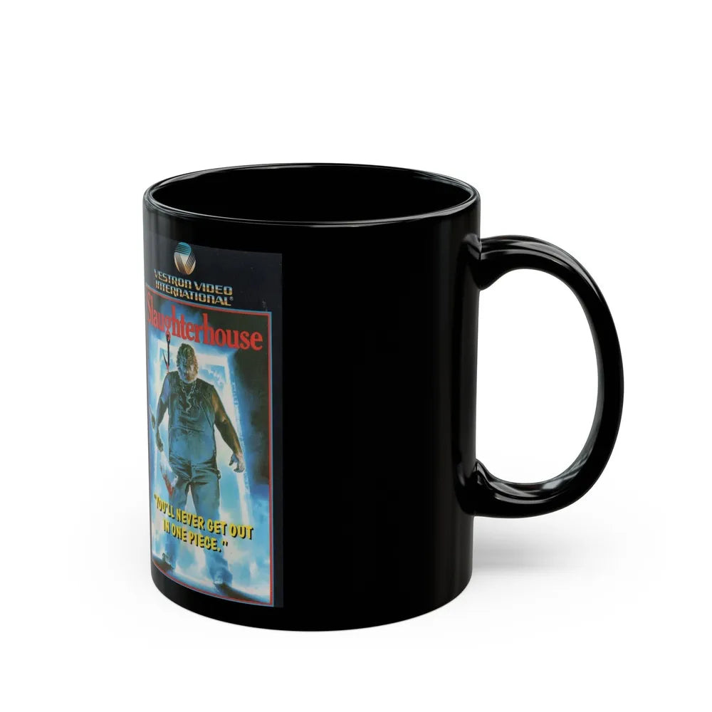 SLAUGHTERHOUSE (VHS COVER) - Black Coffee Mug-Go Mug Yourself