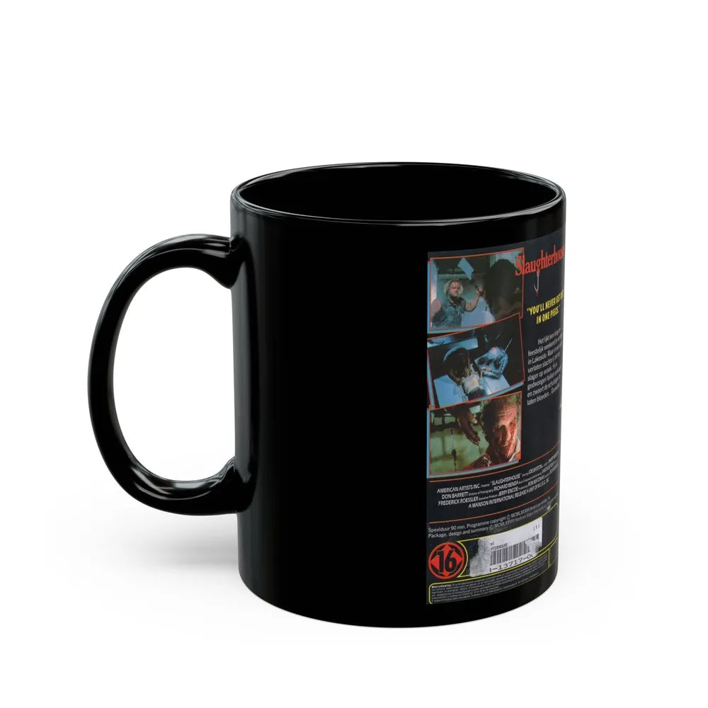 SLAUGHTERHOUSE (VHS COVER) - Black Coffee Mug-Go Mug Yourself