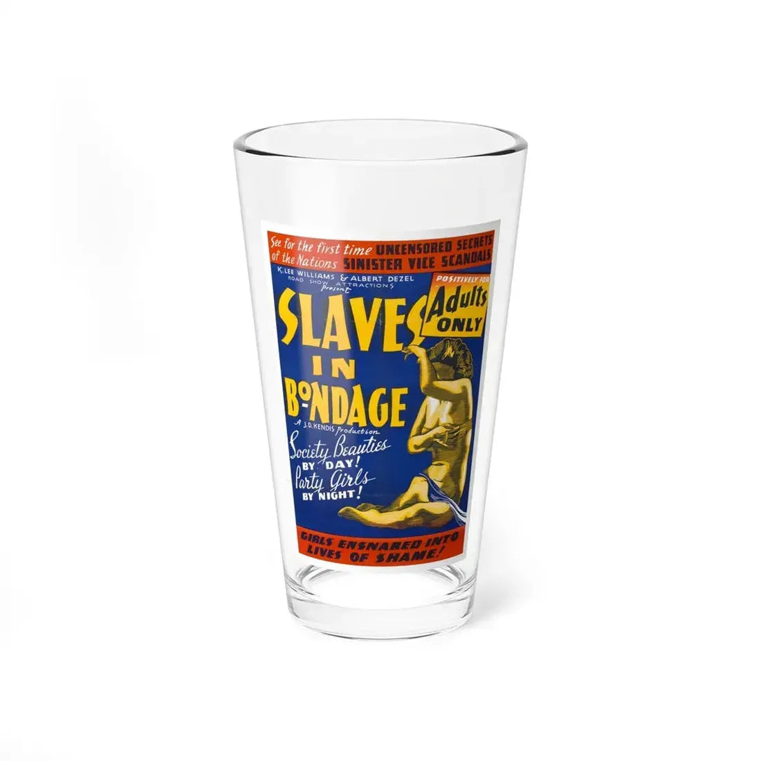 SLAVES IN BONDAGE 1937 Movie Poster - Pint Glass 16oz 16oz - Go Mug Yourself