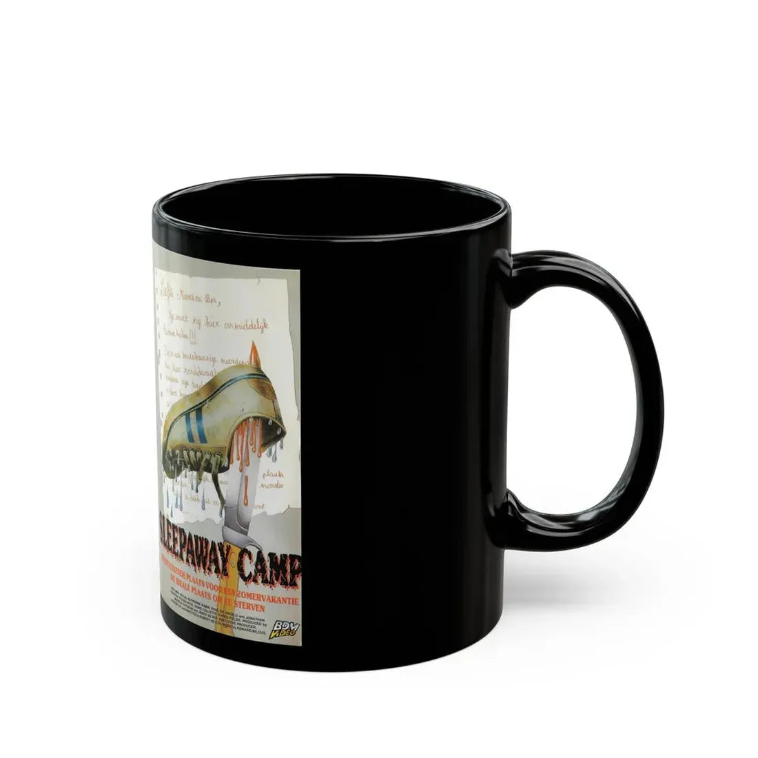 SLEEPAWAY CAMP BOM VIDEO (VHS COVER) - Black Coffee Mug - Go Mug Yourself