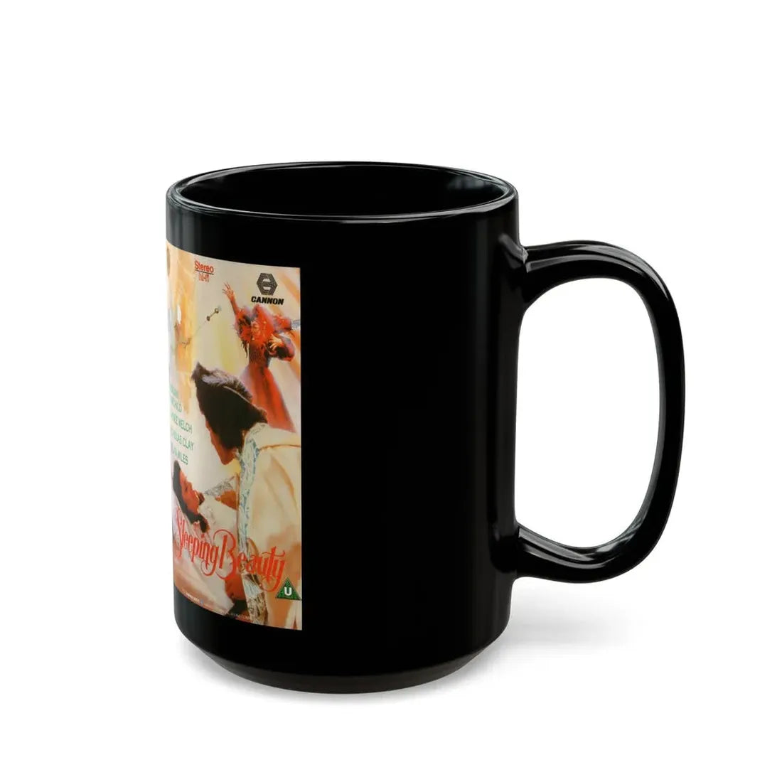 SLEEPING BEAUTY CANNON (VHS COVER) - Black Coffee Mug - Go Mug Yourself