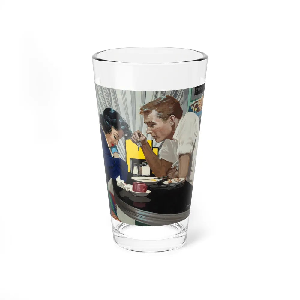 Slightly Indiscreet, The Saturday Evening Post story illustration, May 30, 1959 (Magazine Illustration) Pint Glass 16oz 16oz - Go Mug Yourself