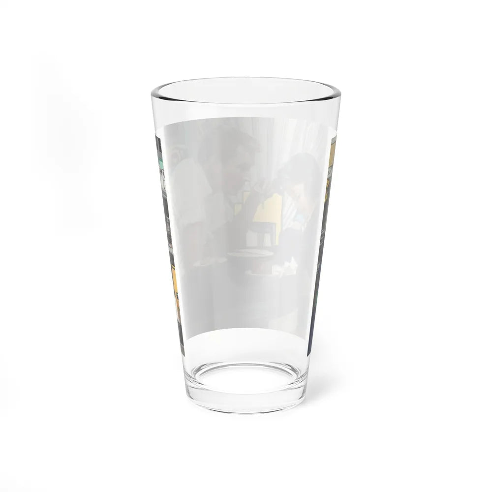 Slightly Indiscreet, The Saturday Evening Post story illustration, May 30, 1959 (Magazine Illustration) Pint Glass 16oz - Go Mug Yourself