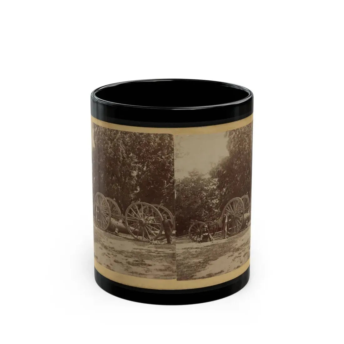 Sling For Heavy Artillery. Drewry's Bluff, Virginia (U.S. Civil War) Black Coffee Mug 11oz - Go Mug Yourself