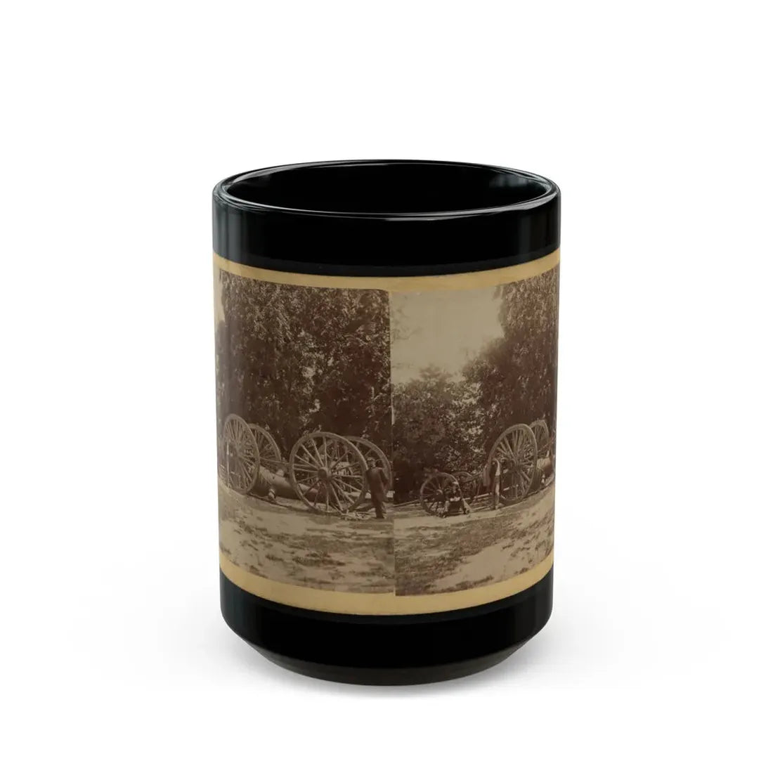 Sling For Heavy Artillery. Drewry's Bluff, Virginia (U.S. Civil War) Black Coffee Mug 15oz - Go Mug Yourself