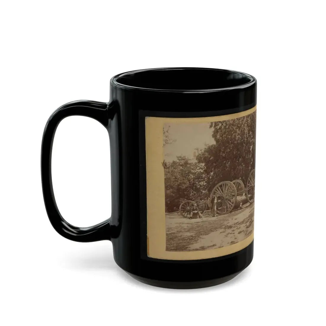 Sling For Heavy Artillery. Drewry's Bluff, Virginia (U.S. Civil War) Black Coffee Mug - Go Mug Yourself