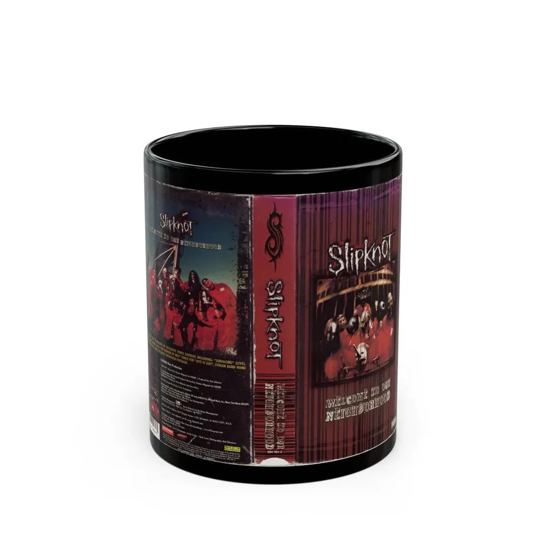 SLIPKNOT WELCOME TO MY NEIGHBORHOOD (VHS COVER) - Black Coffee Mug 11oz - Go Mug Yourself