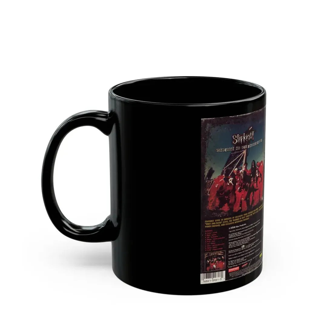 SLIPKNOT WELCOME TO MY NEIGHBORHOOD (VHS COVER) - Black Coffee Mug - Go Mug Yourself
