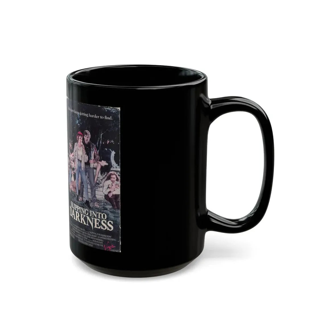 SLIPPING INTO DARKNESS (VHS COVER) - Black Coffee Mug - Go Mug Yourself