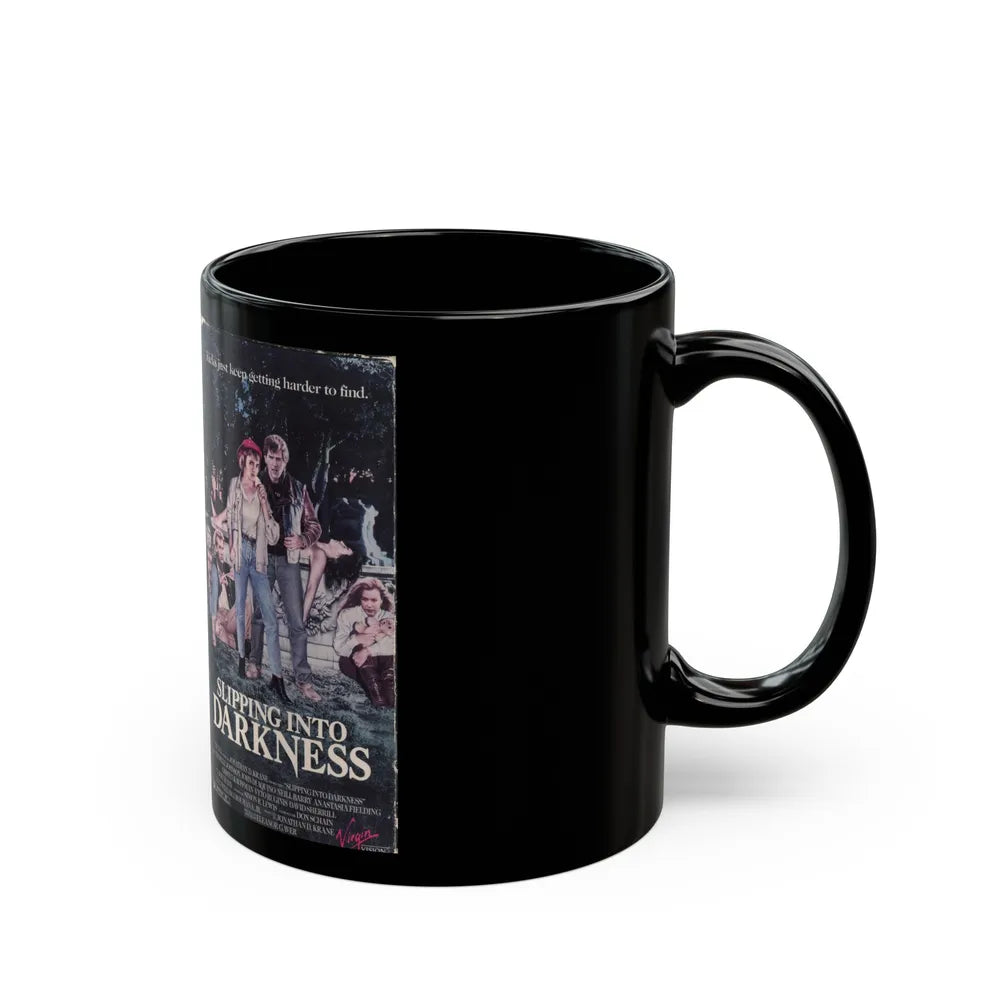 SLIPPING INTO DARKNESS (VHS COVER) - Black Coffee Mug-Go Mug Yourself