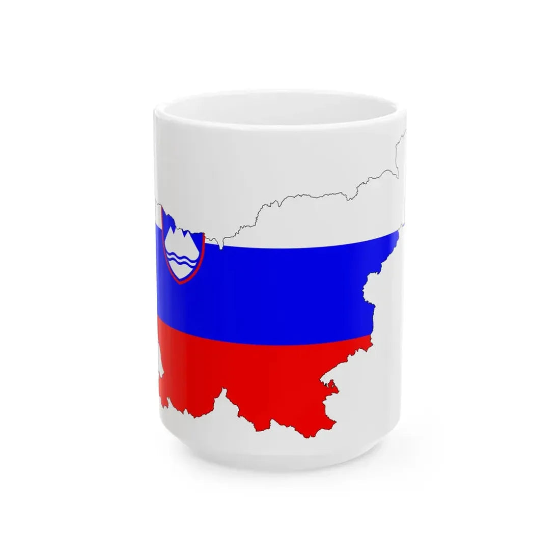 Slovenia-Flagmap (Slovenia) White Coffee Mug 15oz - Go Mug Yourself