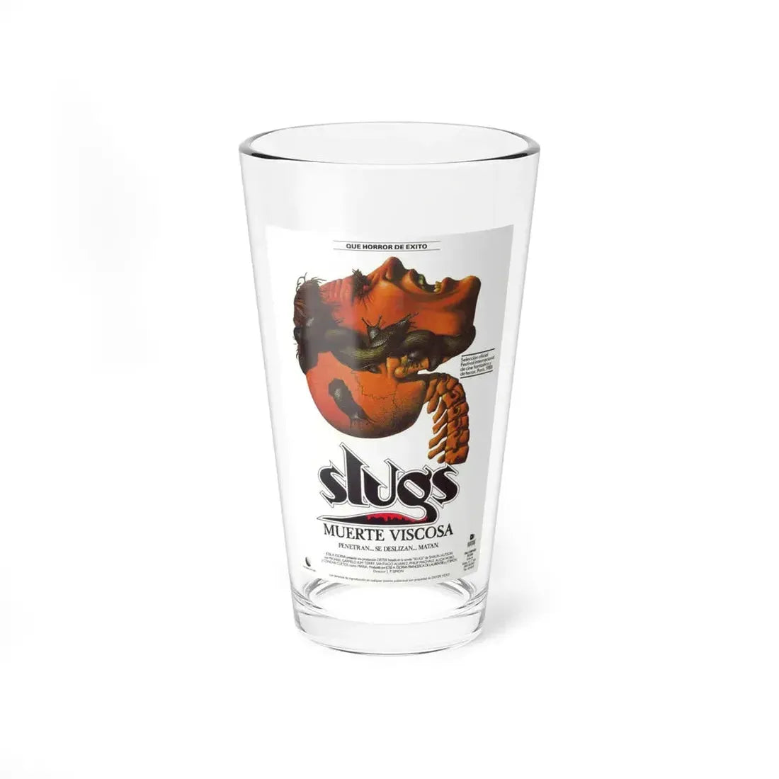 SLUGS THE MOVIE (SPANISH) 1988 Movie Poster - Pint Glass 16oz 16oz - Go Mug Yourself