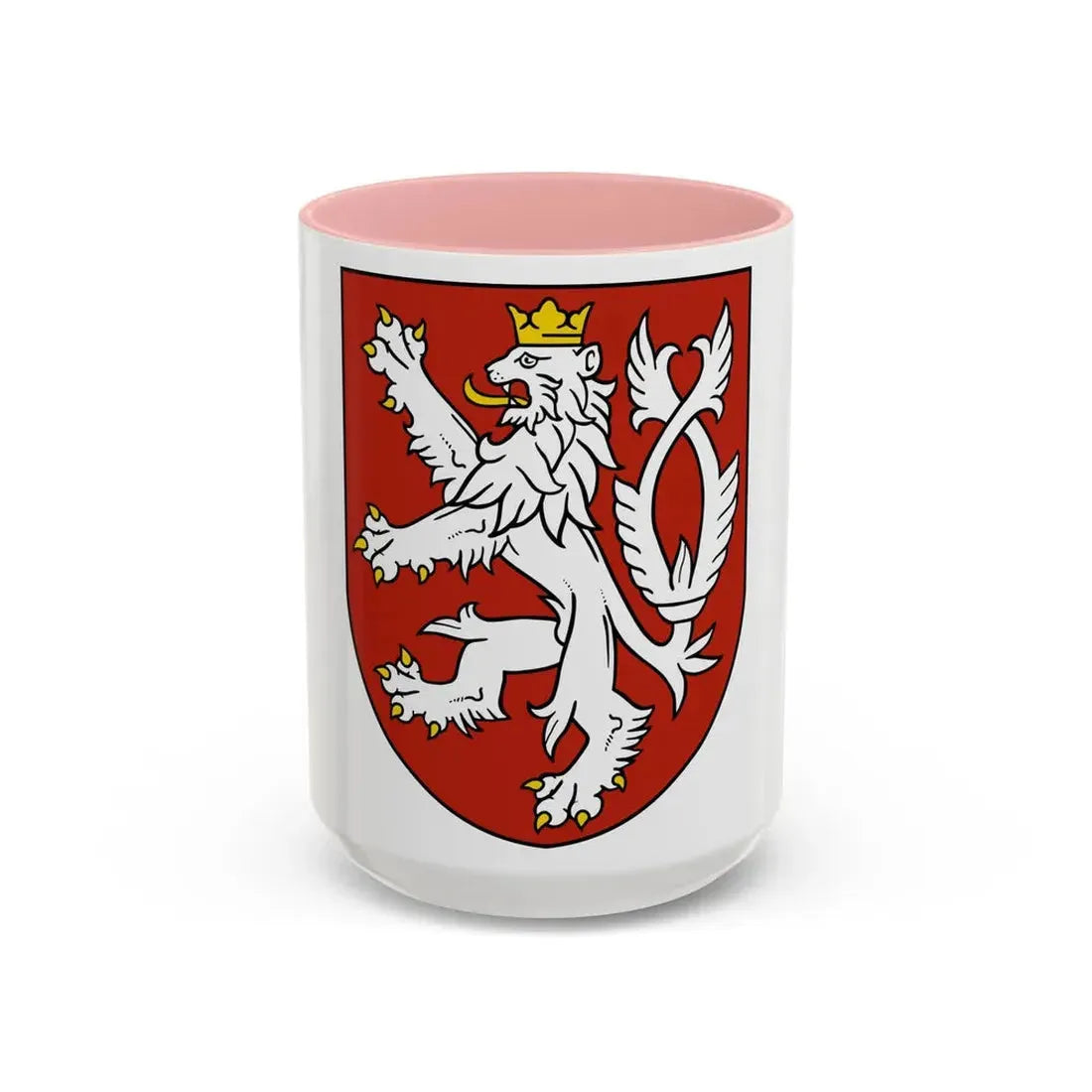 Small coat of arms of the Czech Republic - Accent Coffee Mug 15oz Pink - Go Mug Yourself