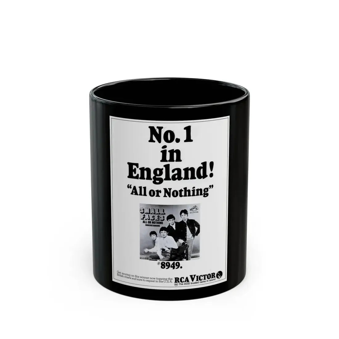 Small Faces 1966 (Music Poster) Black Coffee Mug 11oz - Go Mug Yourself