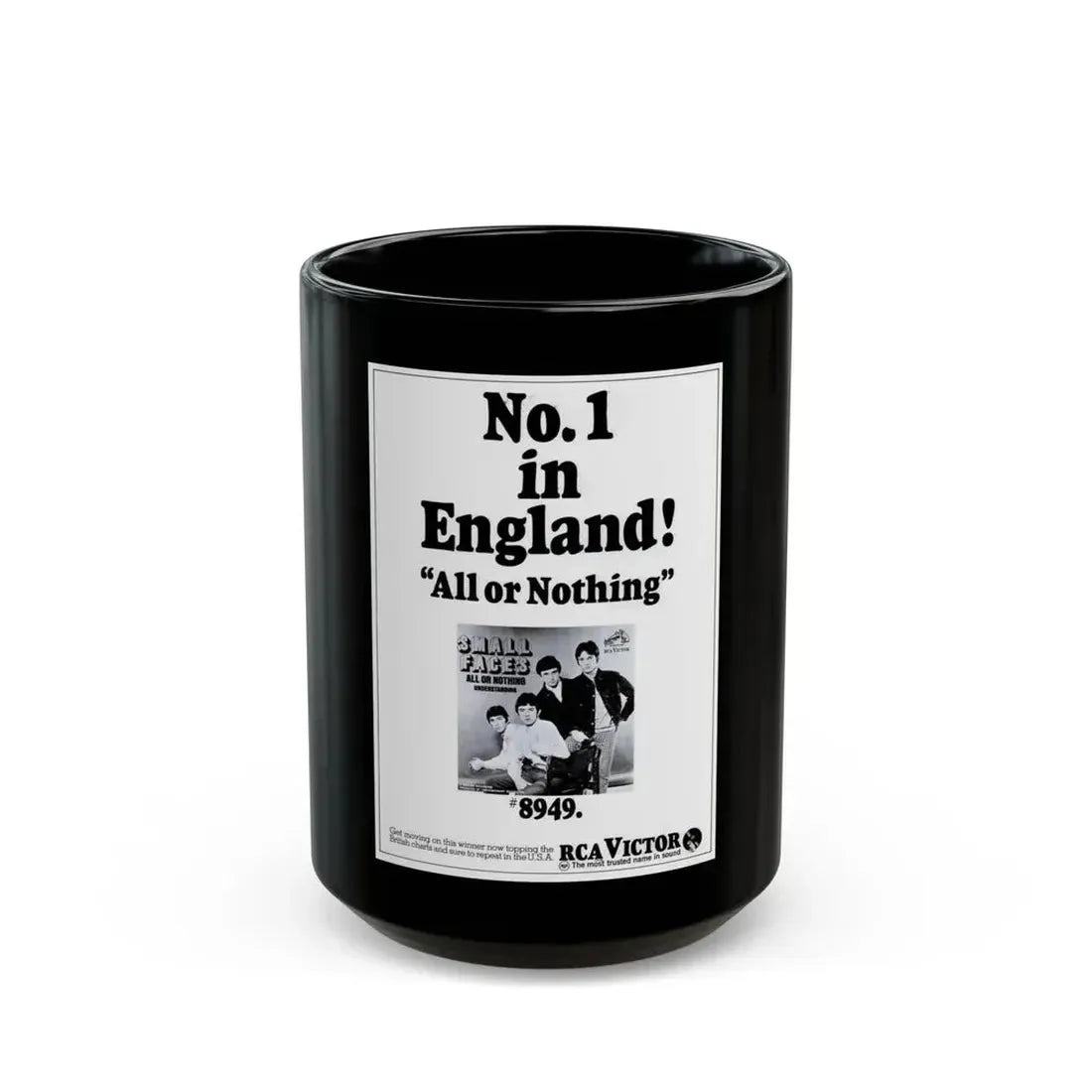Small Faces 1966 (Music Poster) Black Coffee Mug 15oz - Go Mug Yourself