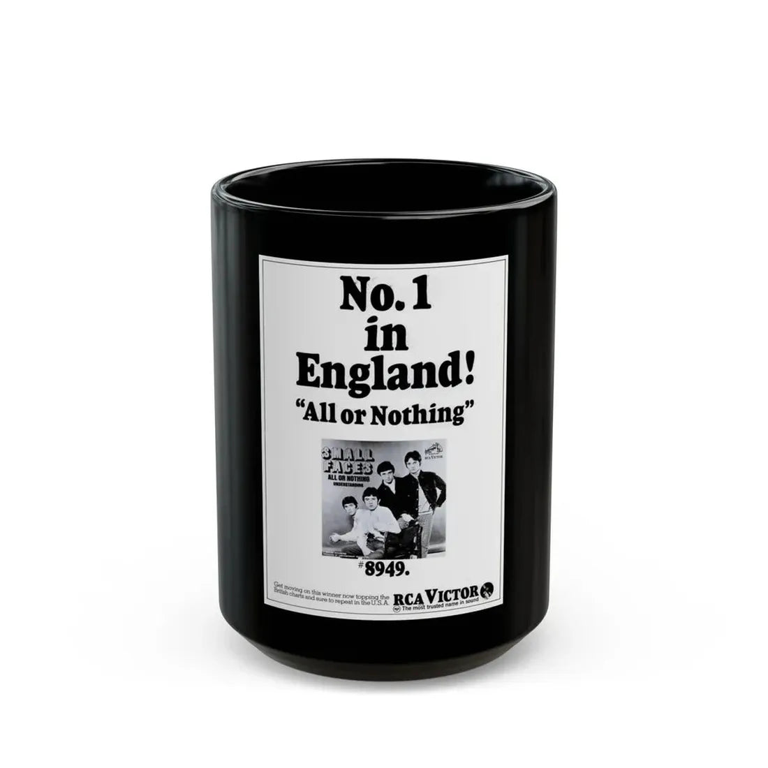 Small Faces 1966 (Music Poster) Black Coffee Mug 15oz - Go Mug Yourself