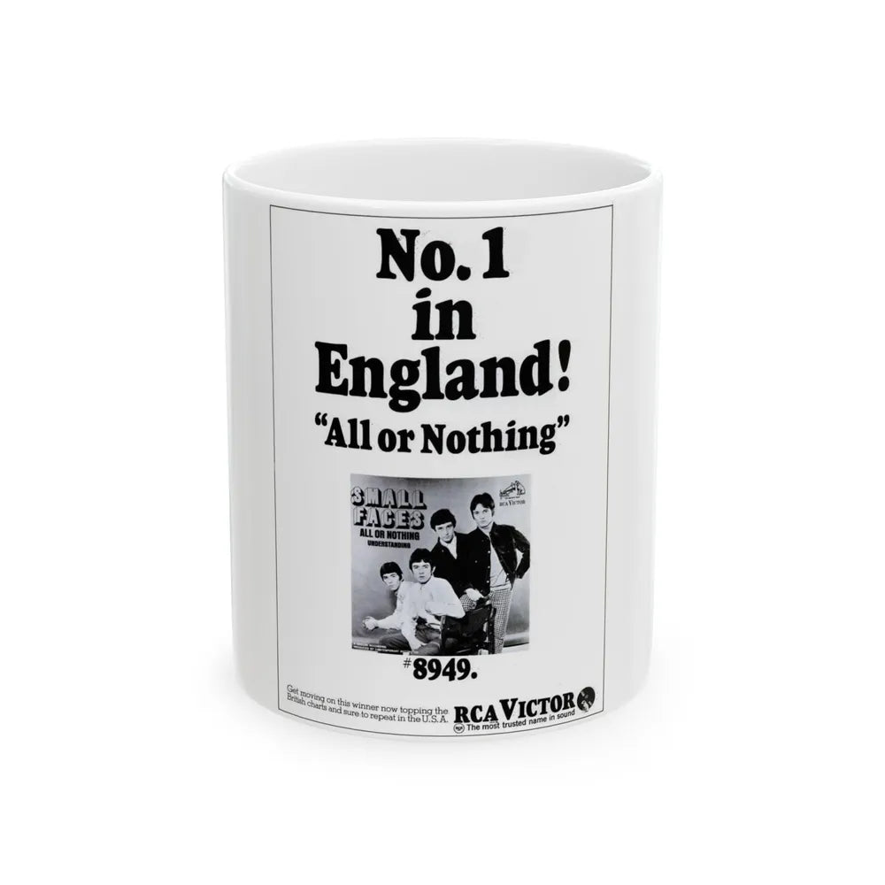 Small Faces 1966 (Music Poster) White Coffee Mug-11oz-Go Mug Yourself