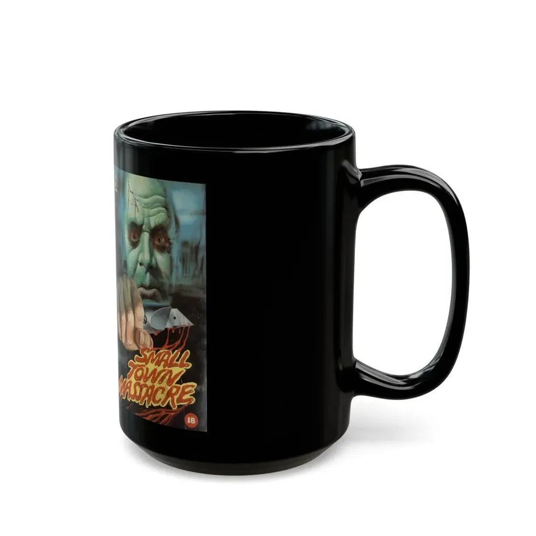 SMALL TOWN MASSACRE (VHS COVER) - Black Coffee Mug - Go Mug Yourself