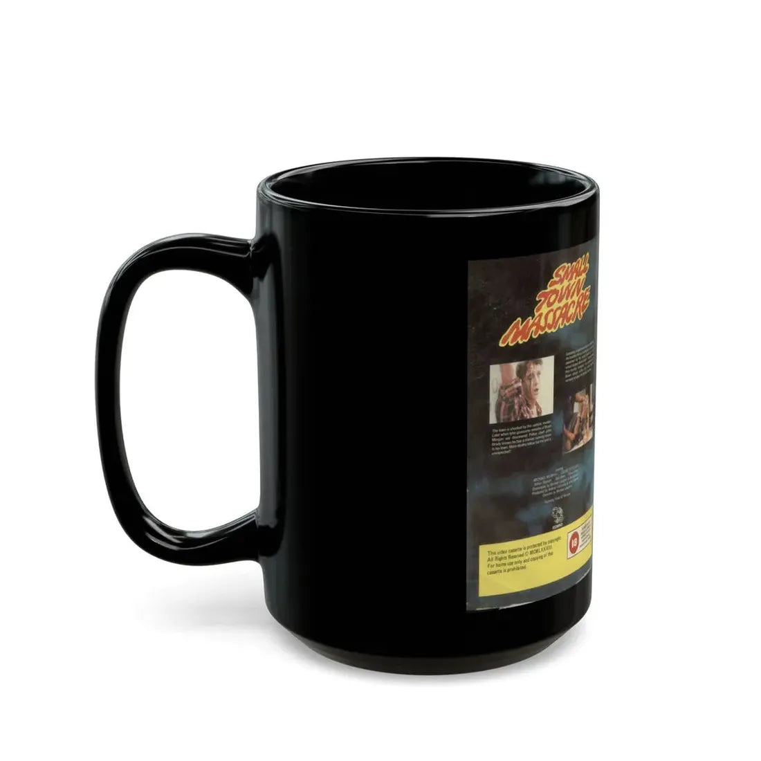 SMALL TOWN MASSACRE (VHS COVER) - Black Coffee Mug - Go Mug Yourself
