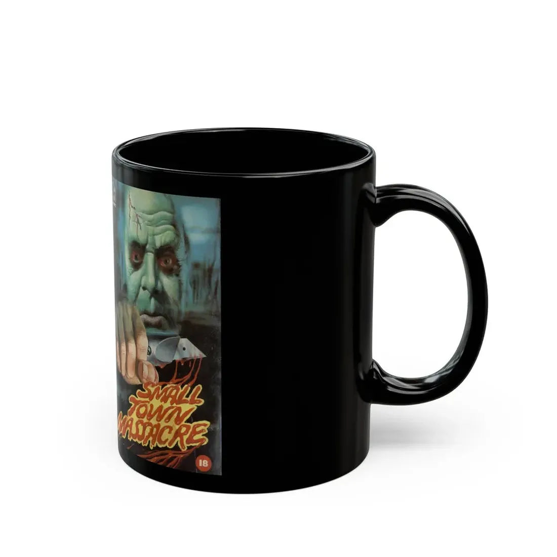 SMALL TOWN MASSACRE (VHS COVER) - Black Coffee Mug - Go Mug Yourself