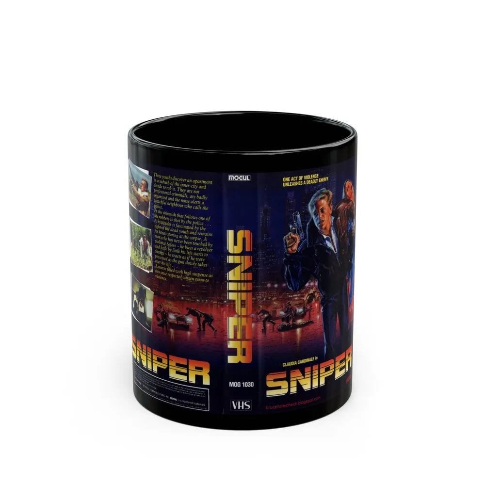 SNIPER (VHS COVER) - Black Coffee Mug-11oz-Go Mug Yourself