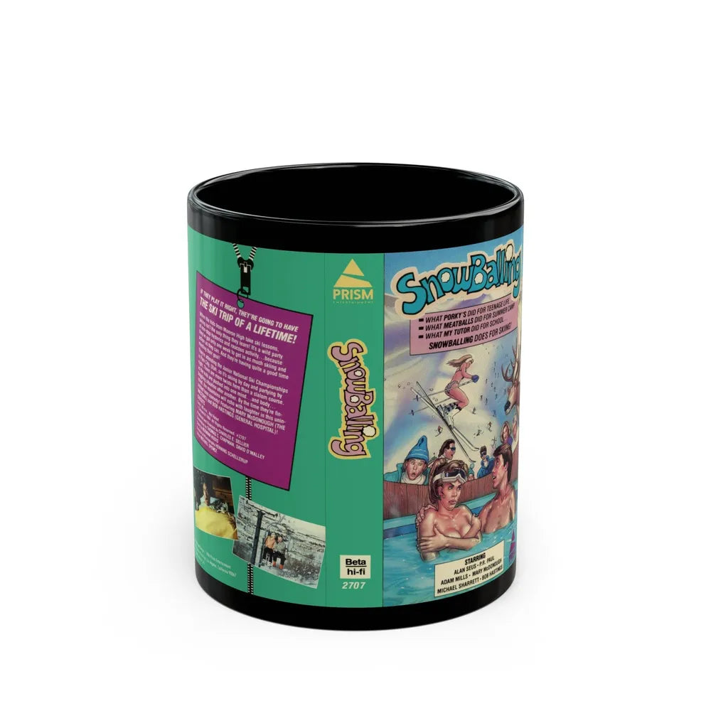 SNOW BALLING (VHS COVER) - Black Coffee Mug-11oz-Go Mug Yourself