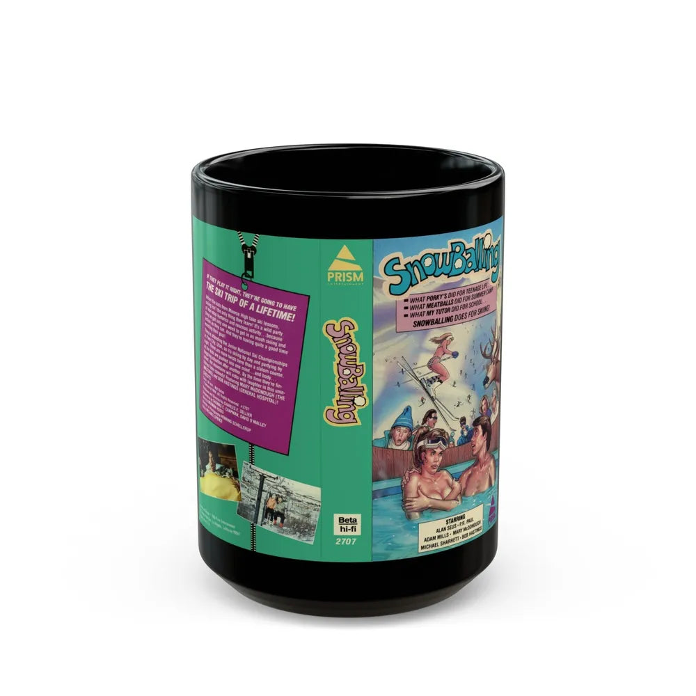 SNOW BALLING (VHS COVER) - Black Coffee Mug-15oz-Go Mug Yourself