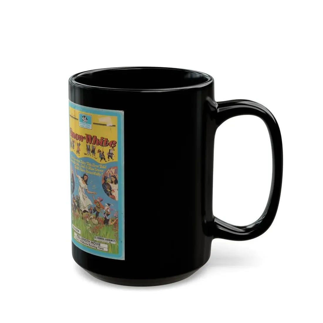 SNOW WHITE INTERGLOBAL HOME VIDEO (VHS COVER) - Black Coffee Mug - Go Mug Yourself