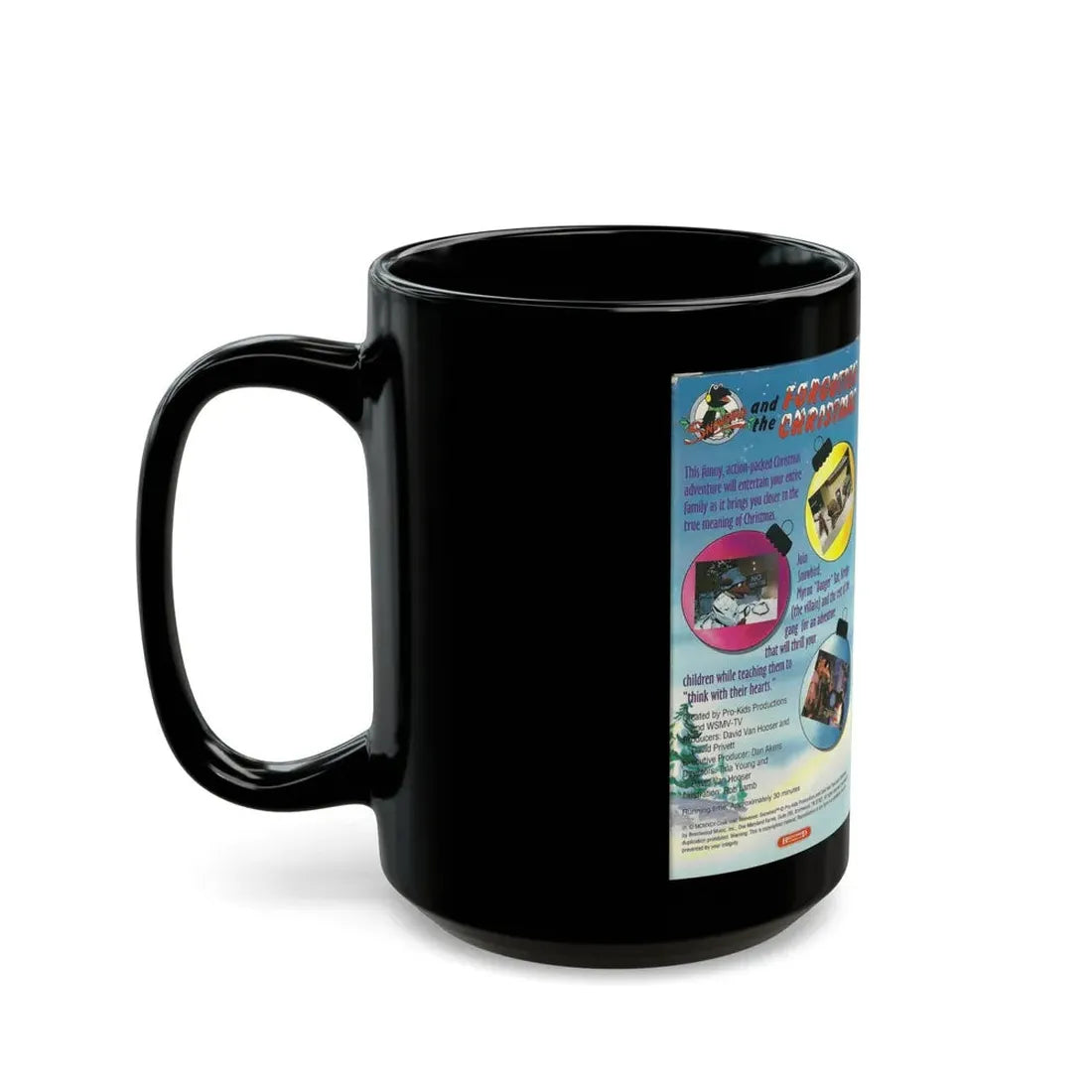 SNOWBIRD AND THE FORGOTTEN CHRISTMAS (VHS COVER) - Black Coffee Mug - Go Mug Yourself