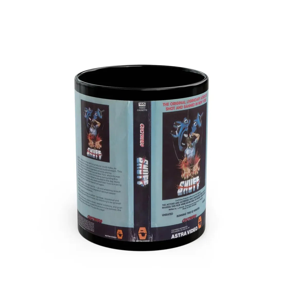 SNUFF ASTRA VIDEO (VHS COVER) - Black Coffee Mug 11oz - Go Mug Yourself