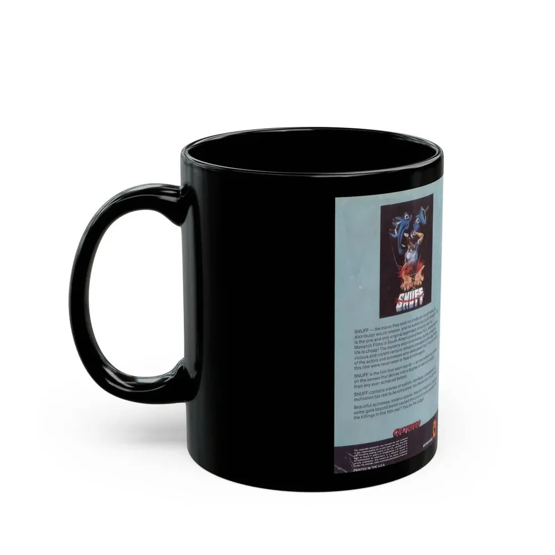 SNUFF ASTRA VIDEO (VHS COVER) - Black Coffee Mug - Go Mug Yourself