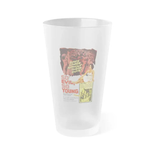 SO EVIL, SO YOUNG 1961 Movie Poster - Frosted Pint Glass 16oz 16oz Frosted - Go Mug Yourself