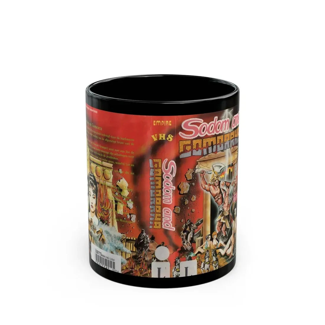 SODOM AND GOMORRHA (VHS COVER) - Black Coffee Mug 11oz - Go Mug Yourself