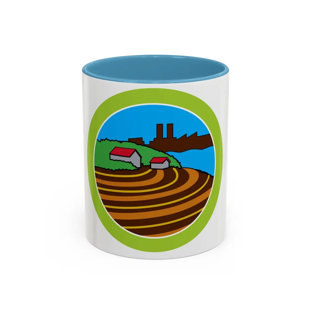 Soil Water Conservation (Boy Scout Merit Badge) Accent Coffee Mug 11oz Light Blue - Go Mug Yourself