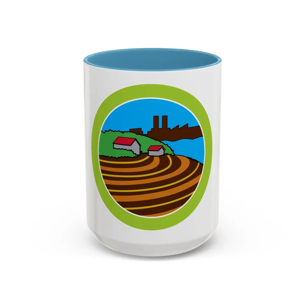 Soil Water Conservation (Boy Scout Merit Badge) Accent Coffee Mug 15oz Light Blue - Go Mug Yourself