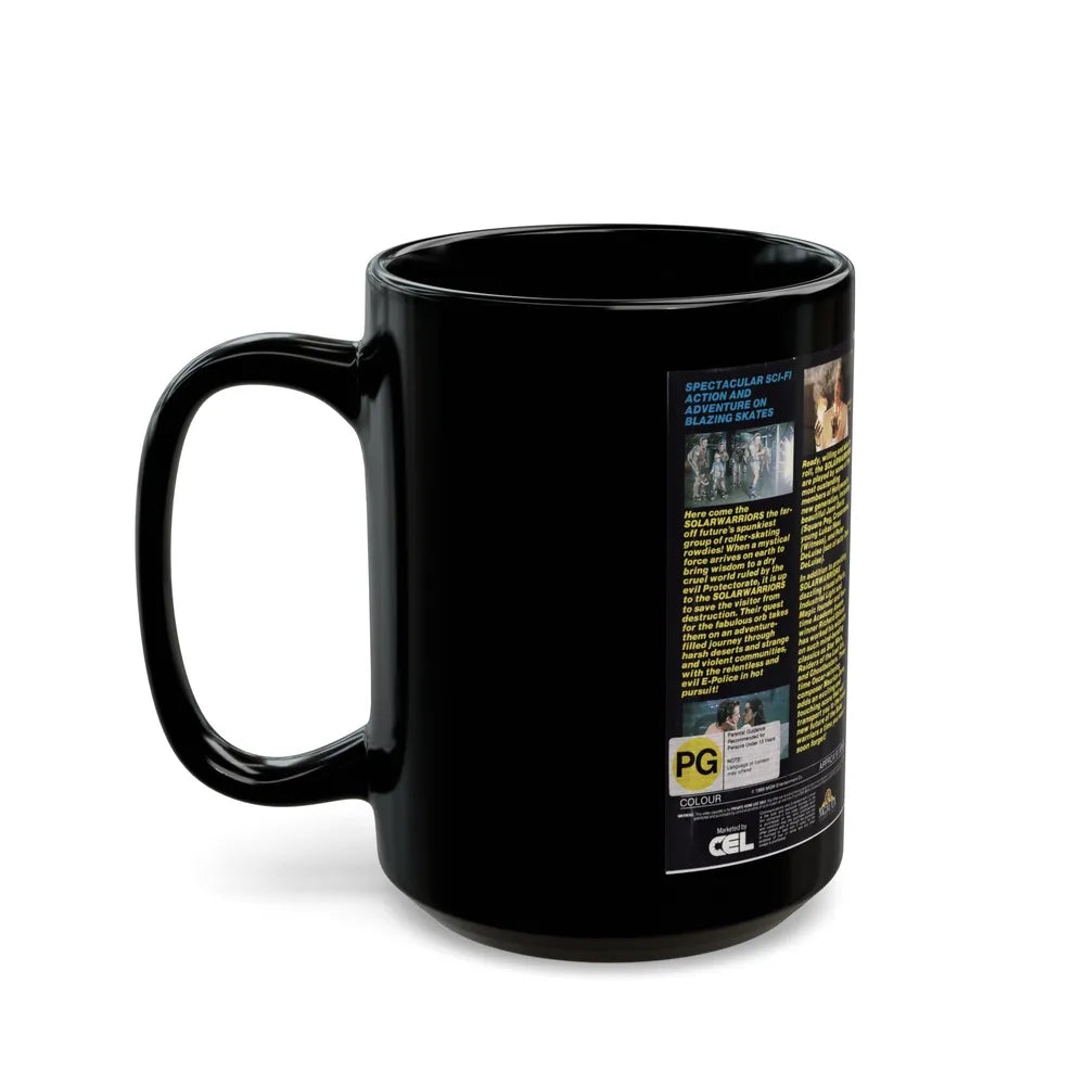 SOLARWARRIORS SCIFI (VHS COVER) - Black Coffee Mug-Go Mug Yourself