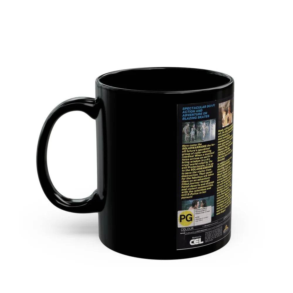 SOLARWARRIORS SCIFI (VHS COVER) - Black Coffee Mug-Go Mug Yourself