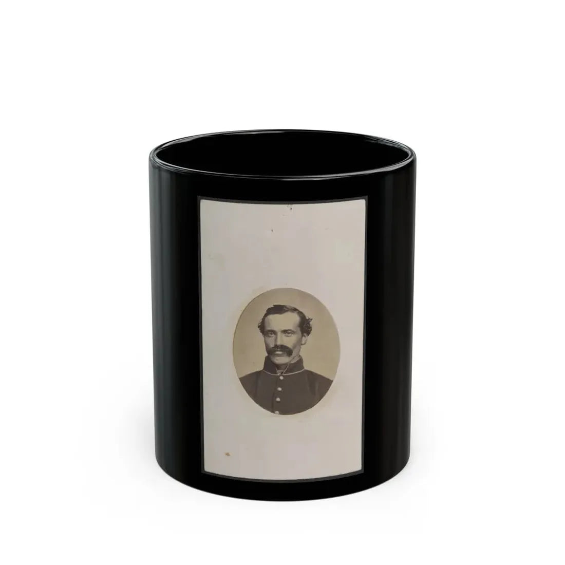 Soldier Identified As Harman In Uniform (U.S. Civil War) Black Coffee Mug 11oz - Go Mug Yourself