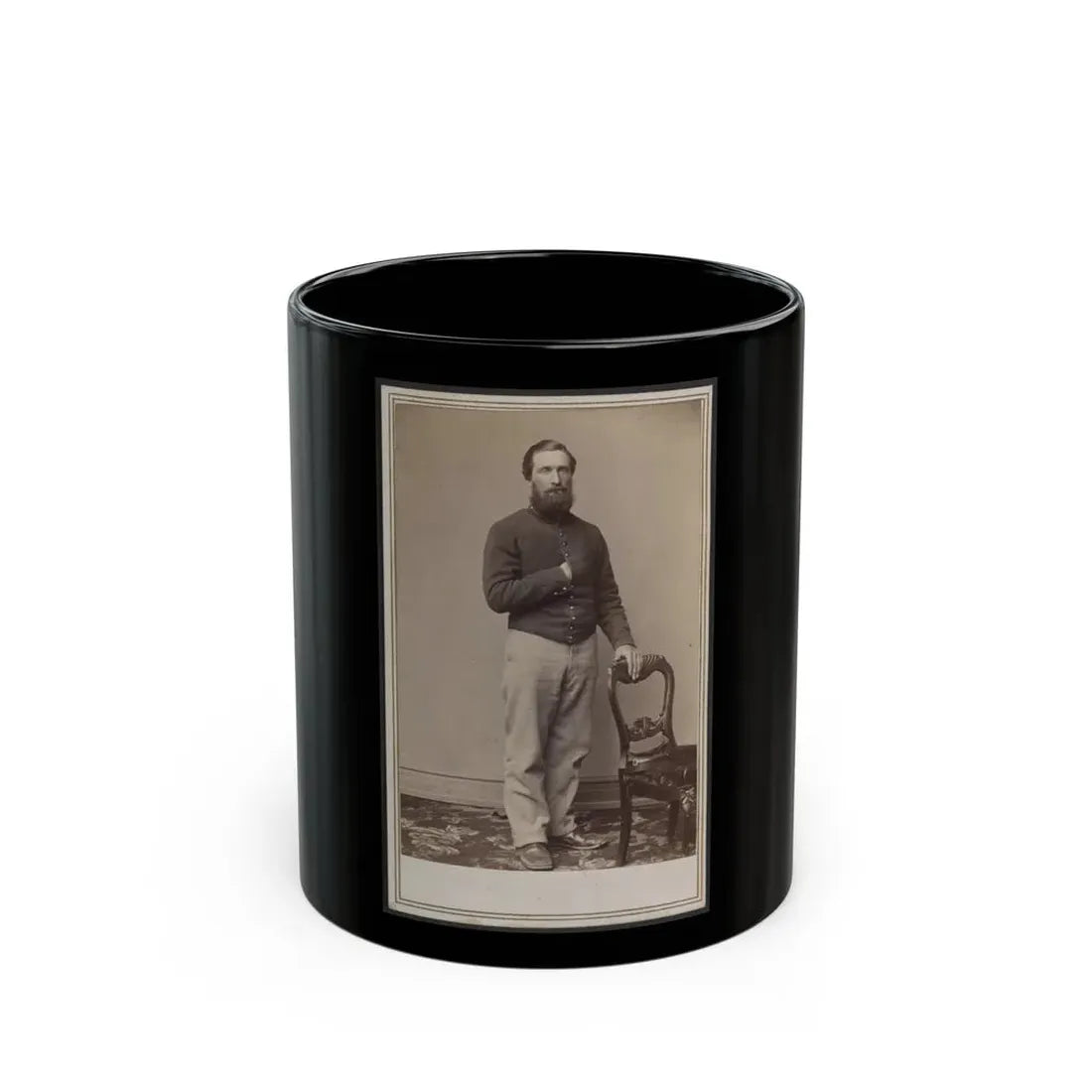 Soldier Identified As Osborne In Union Uniform (U.S. Civil War) Black Coffee Mug 11oz - Go Mug Yourself