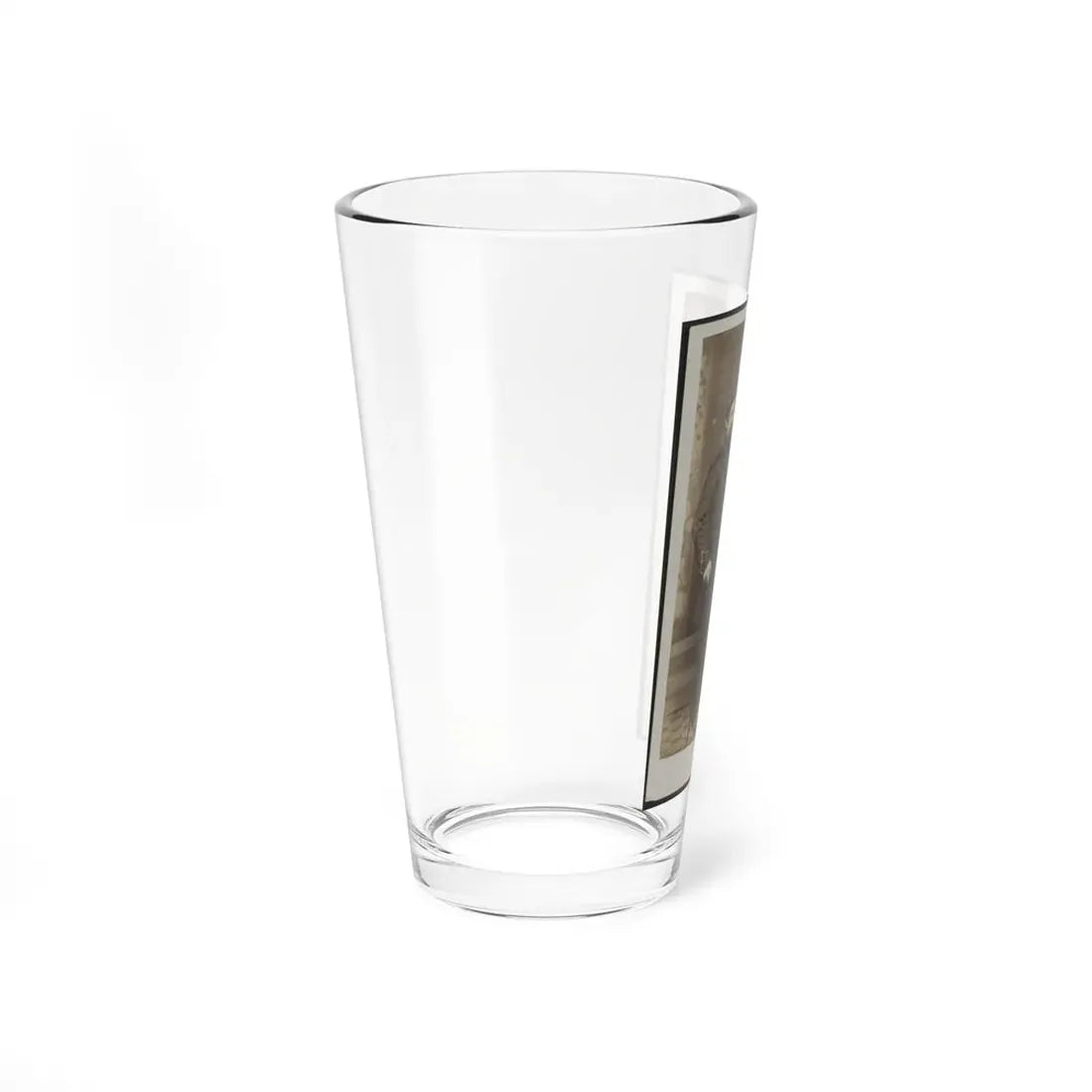 Soldier Named Russell In Uniform With Cane And Prop In Front Of Painted Backdrop (U.S. Civil War) Pint Glass 16oz - Go Mug Yourself