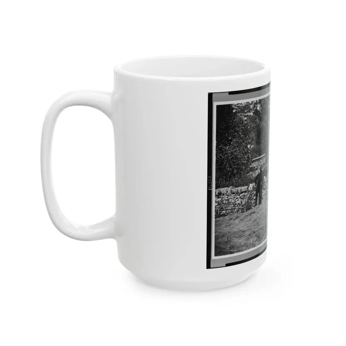 Soldier Standing At Graves Of Federal Soldiers, Along Stone Fence, At Burnside Bridge, Antietam, Maryland (U.S. Civil War) White Coffee Mug - Go Mug Yourself