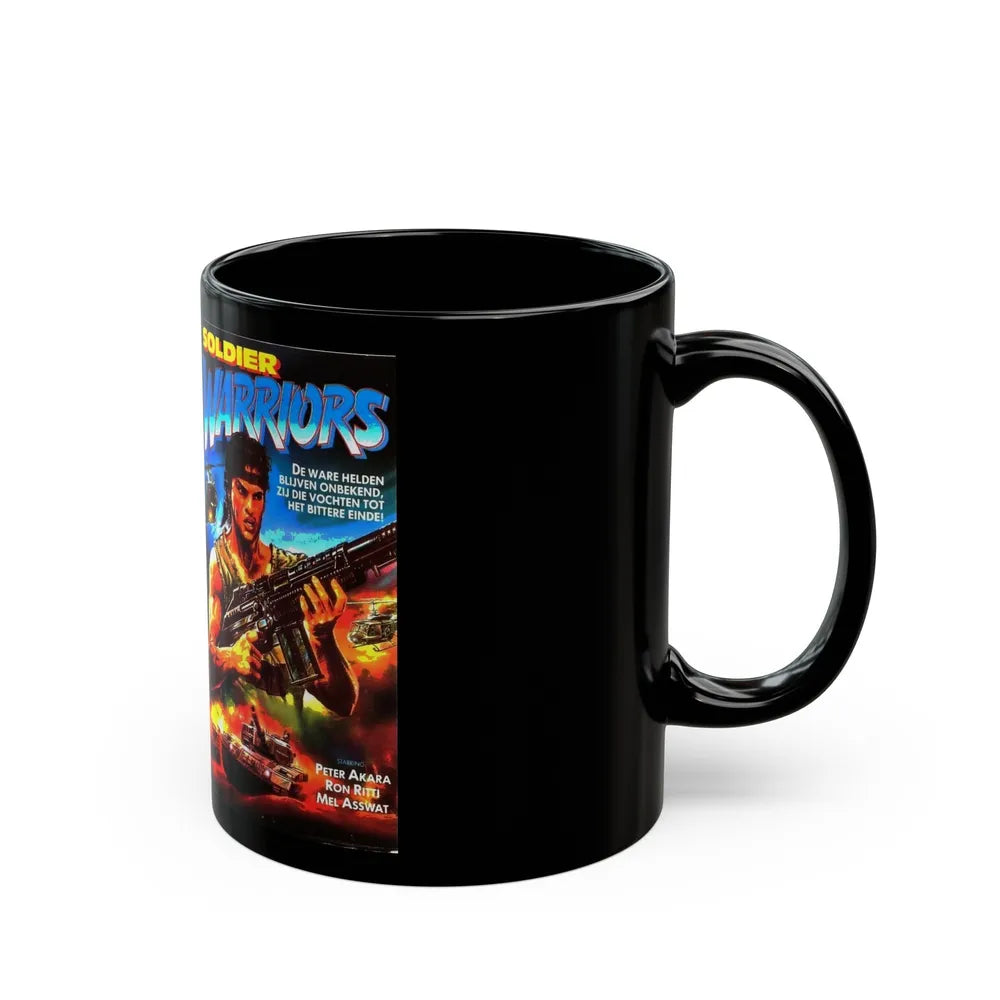 SOLDIER WARRIORS (VHS COVER) - Black Coffee Mug-Go Mug Yourself