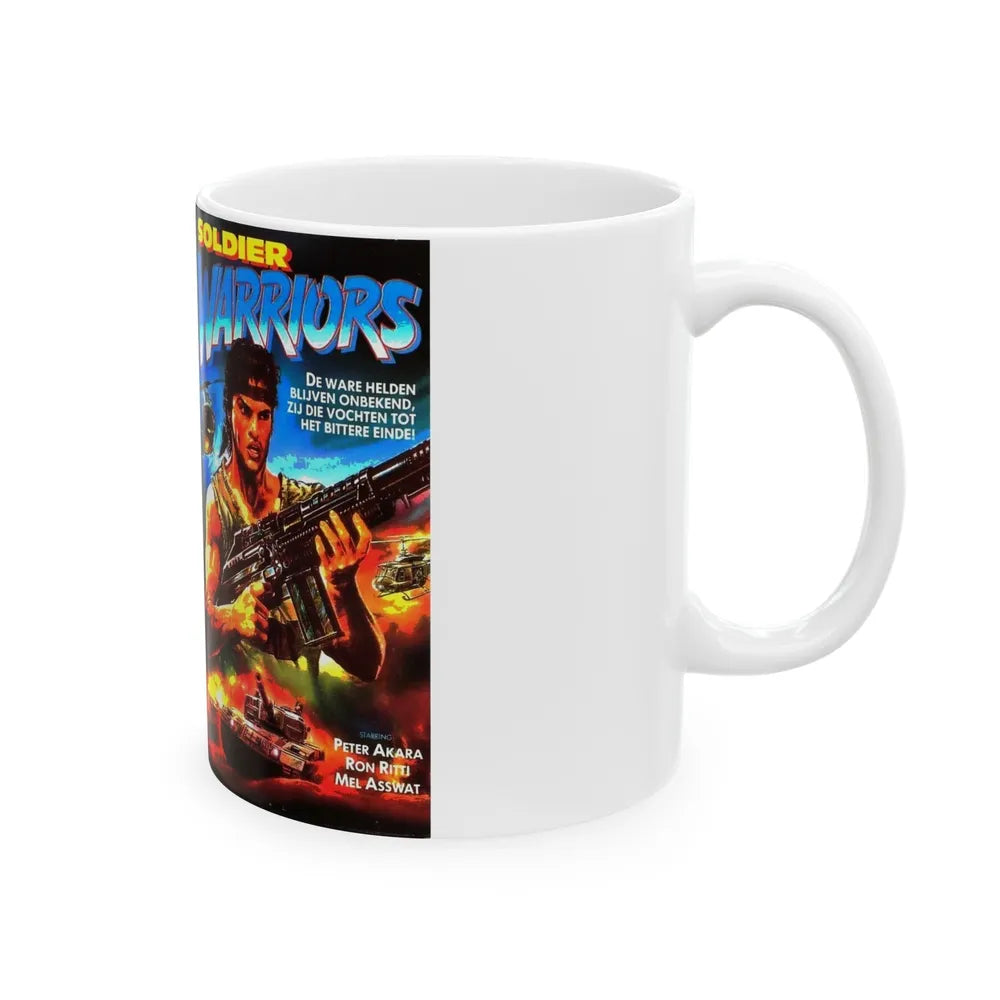SOLDIER WARRIORS (VHS COVER) - White Coffee Mug-Go Mug Yourself