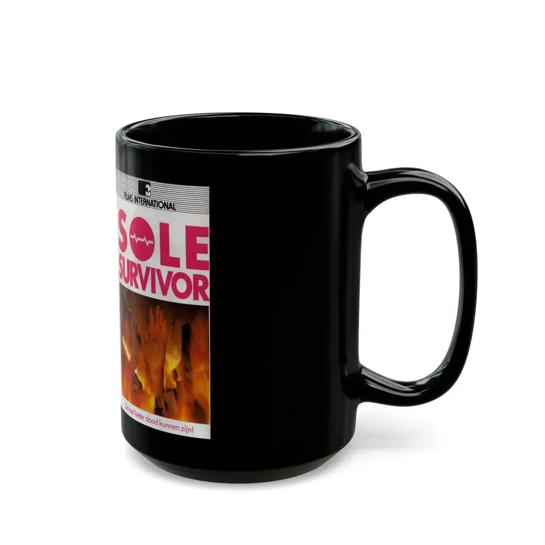 SOLE SURVIVOR FILMS INTERNATIONAL (VHS COVER) - Black Coffee Mug - Go Mug Yourself