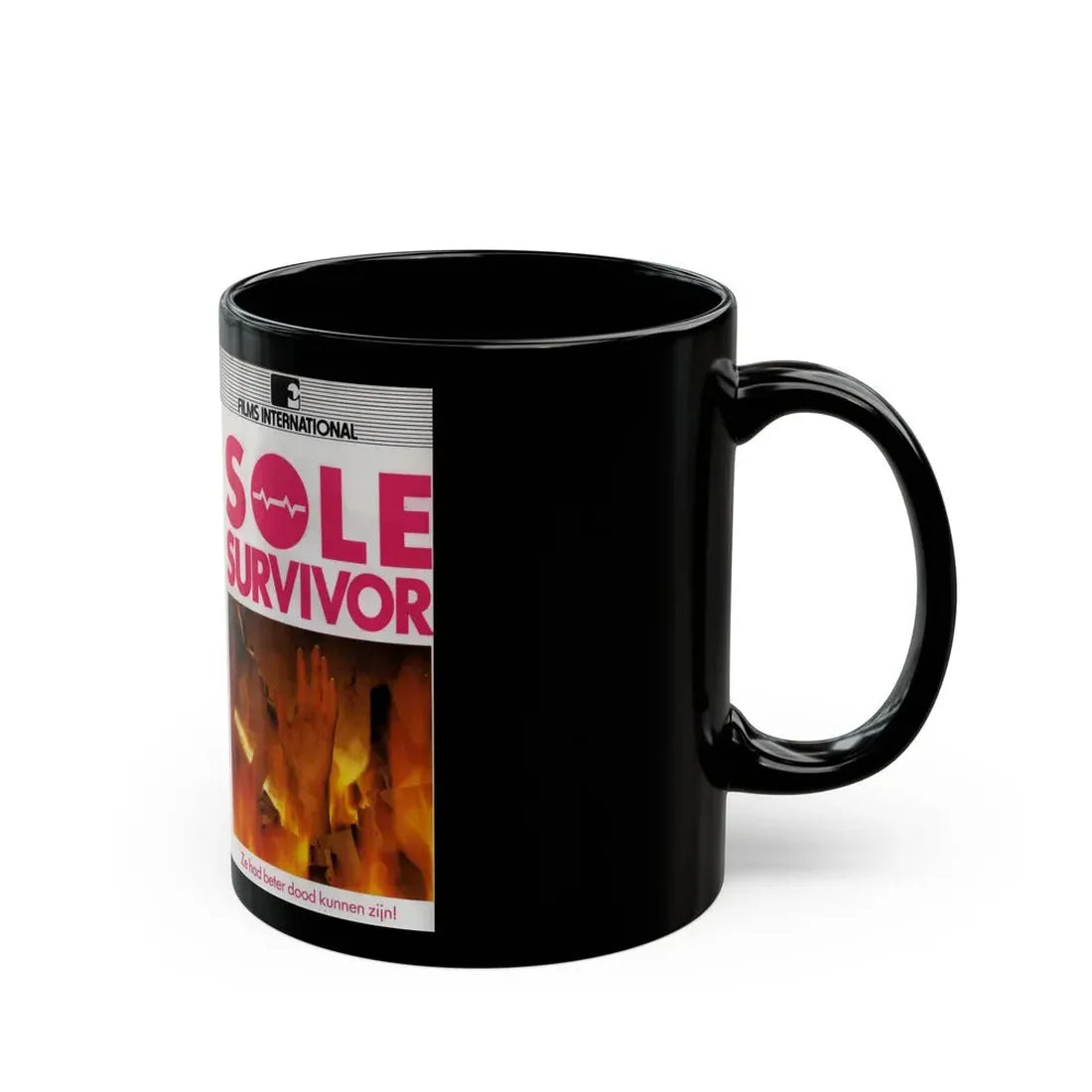 SOLE SURVIVOR FILMS INTERNATIONAL (VHS COVER) - Black Coffee Mug - Go Mug Yourself