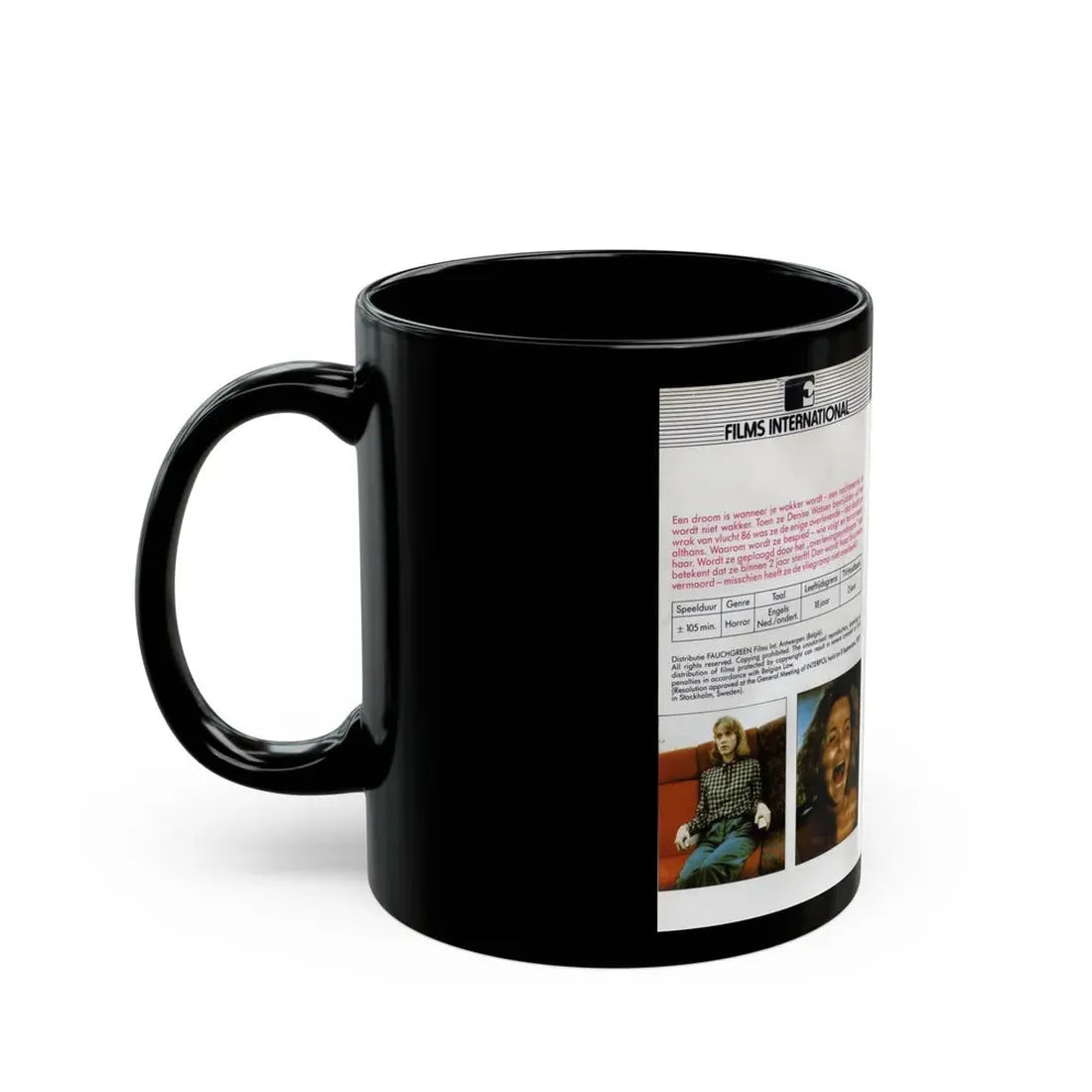 SOLE SURVIVOR FILMS INTERNATIONAL (VHS COVER) - Black Coffee Mug - Go Mug Yourself