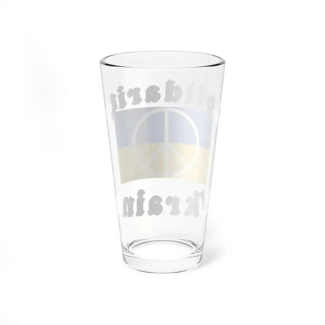 Solidarity Ukraine (Ukraine) Pint Glass 16oz - Go Mug Yourself