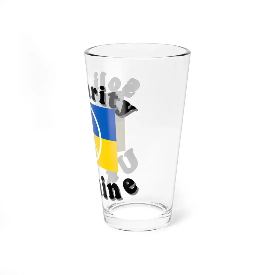 Solidarity Ukraine (Ukraine) Pint Glass 16oz - Go Mug Yourself